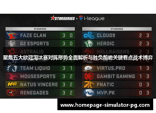 聚焦五大欧冠淘汰赛对阵形势全面解析与胜负前瞻关键看点战术博弈